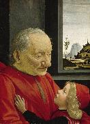 Domenico Ghirlandaio Old Man and Young Boy (mk08) oil